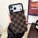 LV Gucci Burberry Large Hole Leather Covered iPhone Case
