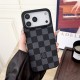 LV Gucci Burberry Large Hole Leather Covered iPhone Case
