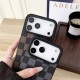 LV Gucci Burberry Large Hole Leather Covered iPhone Case