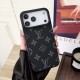 LV Gucci Burberry Large Hole Leather Covered iPhone Case