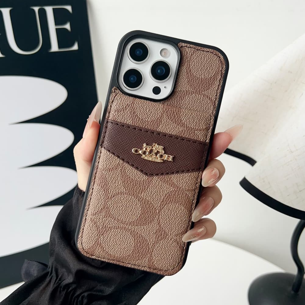 Coach Flip Cover with Card Slots iPhone Case (3 Colors)