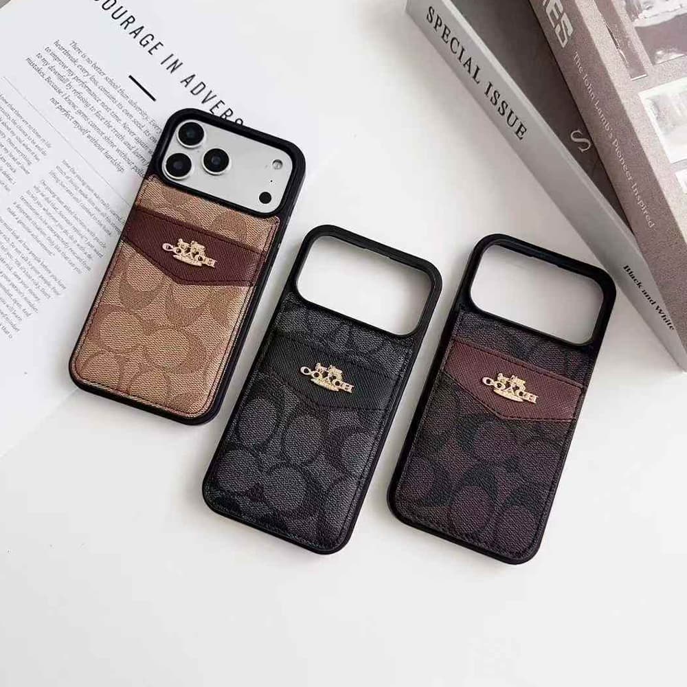 Coach Flip Cover with Card Slots iPhone Case (3 Colors)