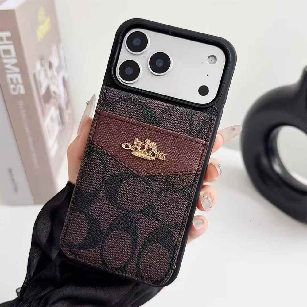 Coach Flip Cover with Card Slots iPhone Case (3 Colors)