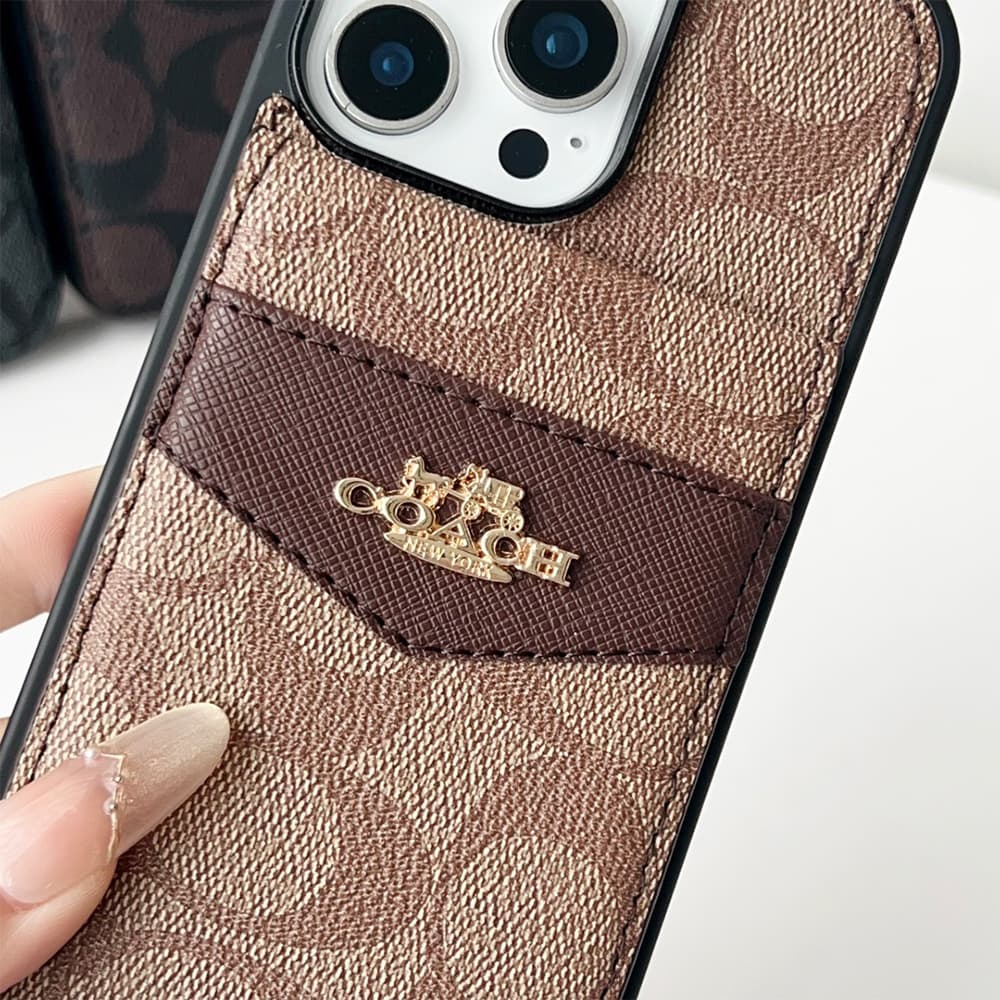 Coach Flip Cover with Card Slots iPhone Case (3 Colors)