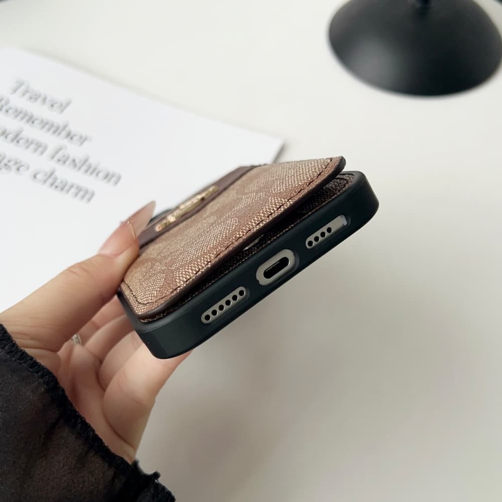 Coach Flip Cover with Card Slots iPhone Case (3 Colors)