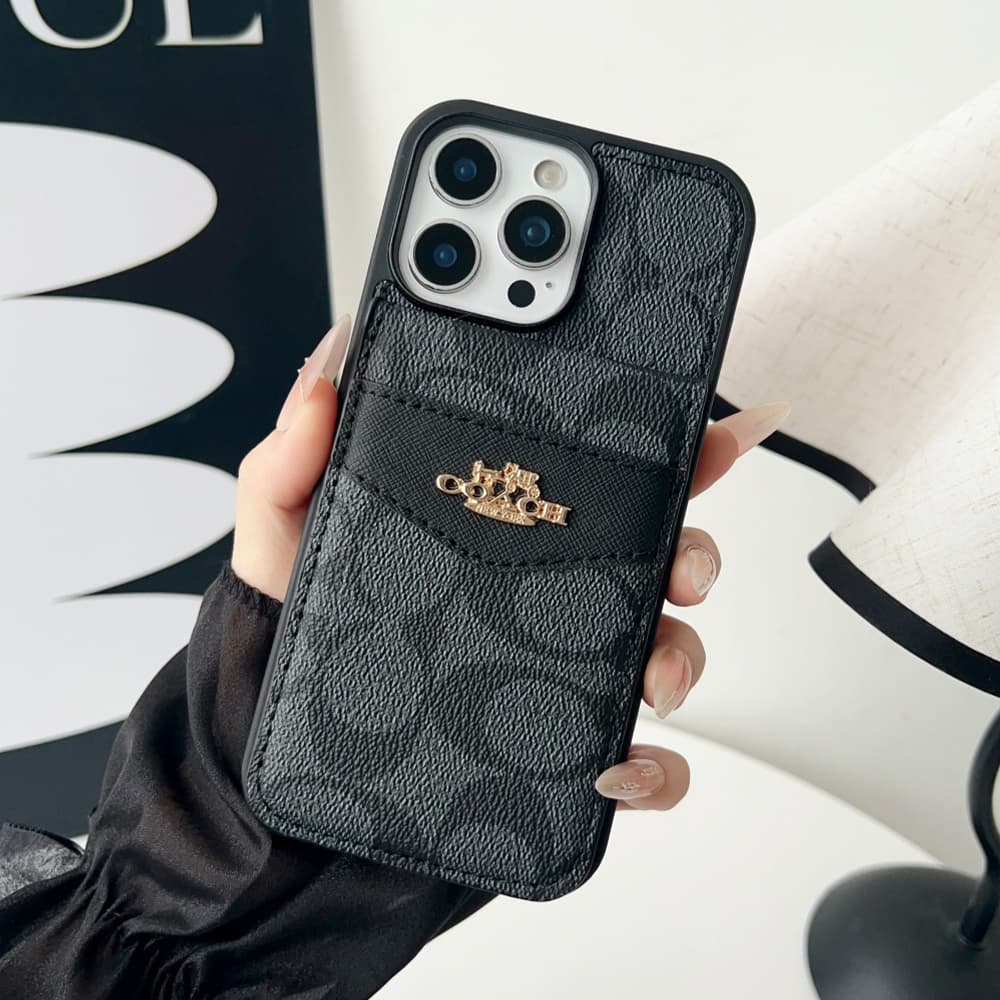 Coach Flip Cover with Card Slots iPhone Case (3 Colors)