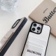 Balenciaga Logo Print with Double-layer Card Slots iPhone Case (4 Colors)