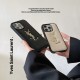 YSL Gold Logo & Leather Texture Embossed iPhone Case (3 Colors)