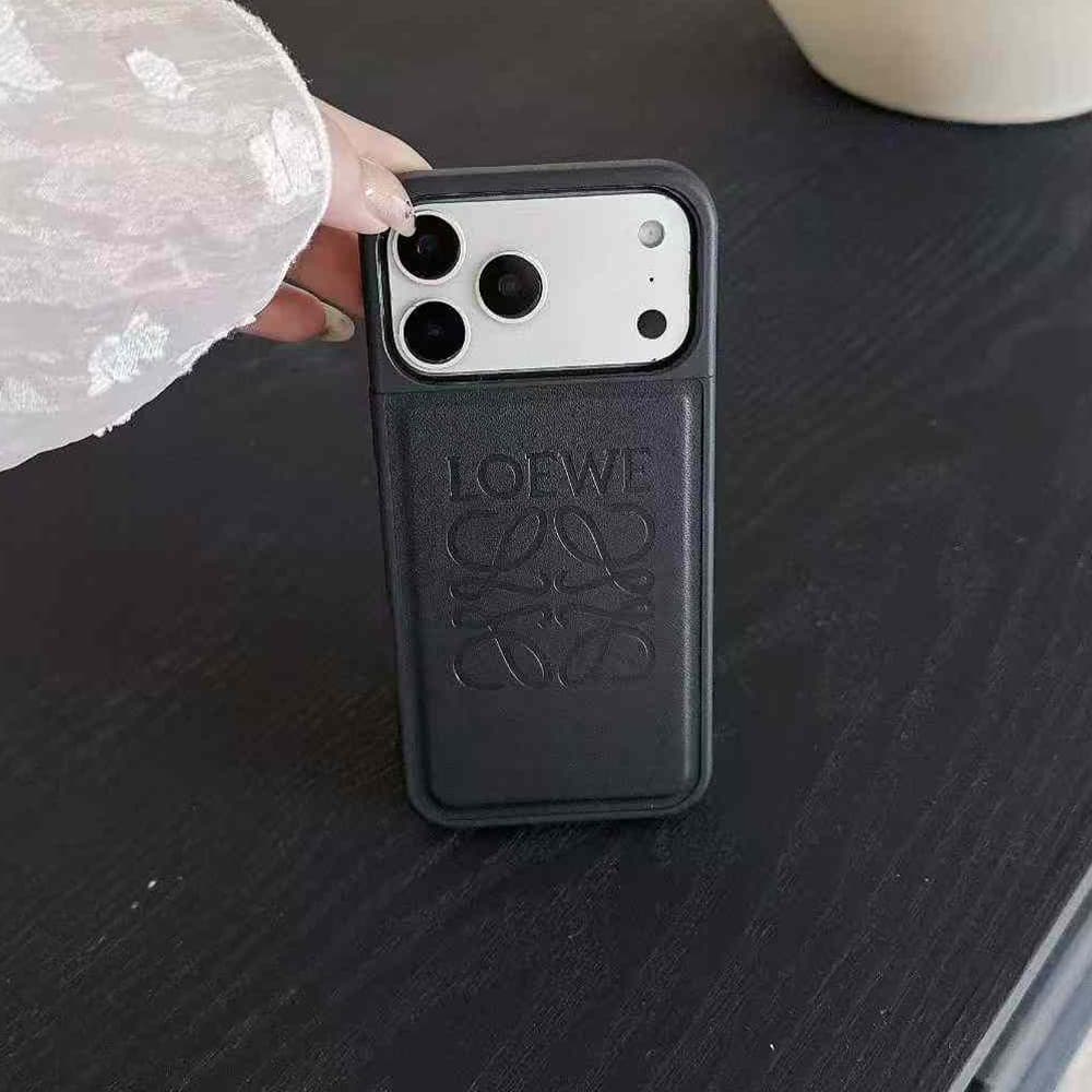 Loewe Embossed Logo & Text iPhone Case (2 Colors)