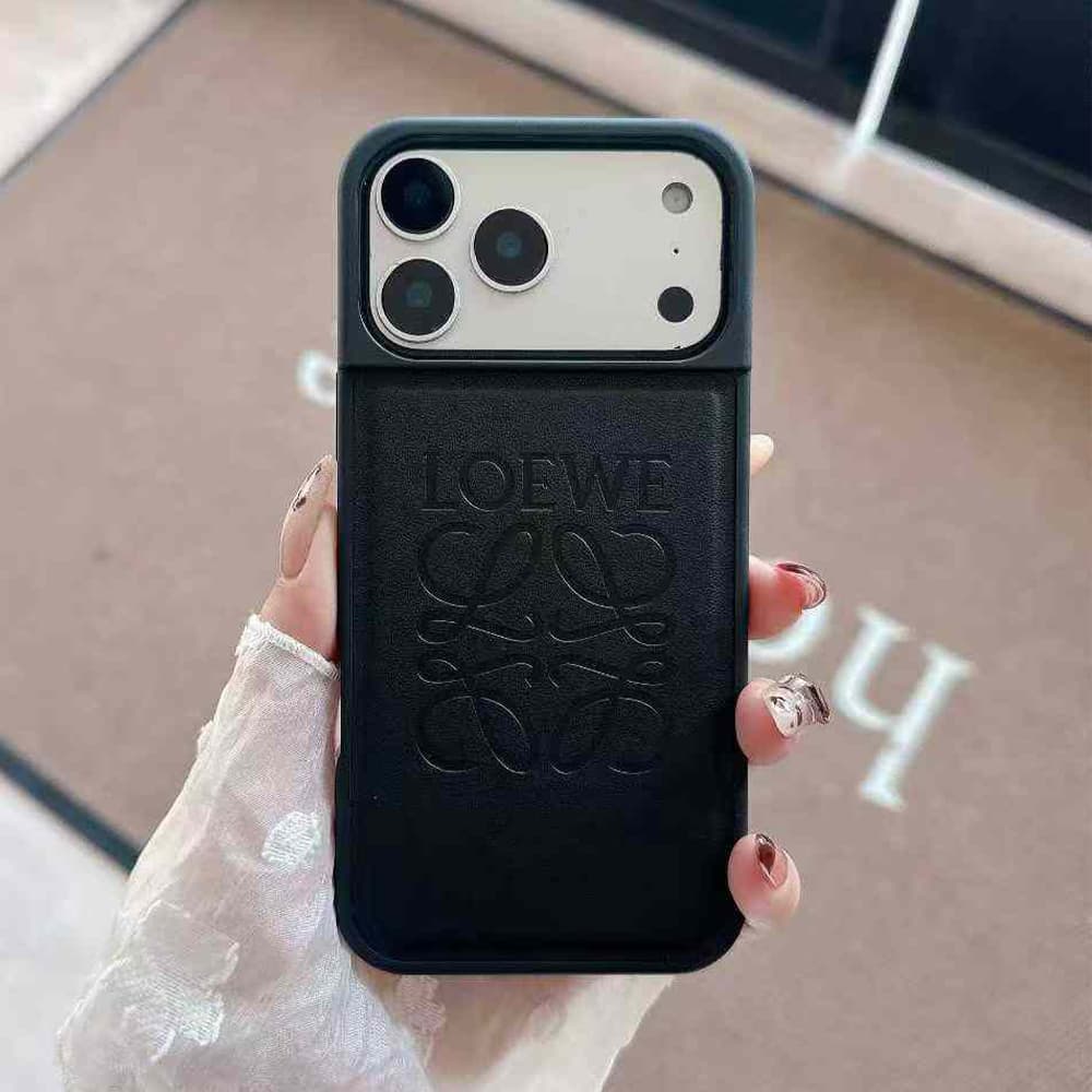 Loewe Embossed Logo & Text iPhone Case (2 Colors)