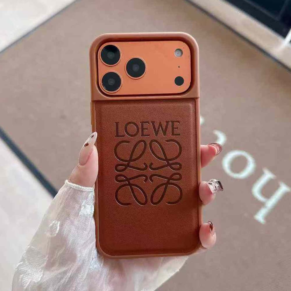 Loewe Embossed Logo & Text iPhone Case (2 Colors)