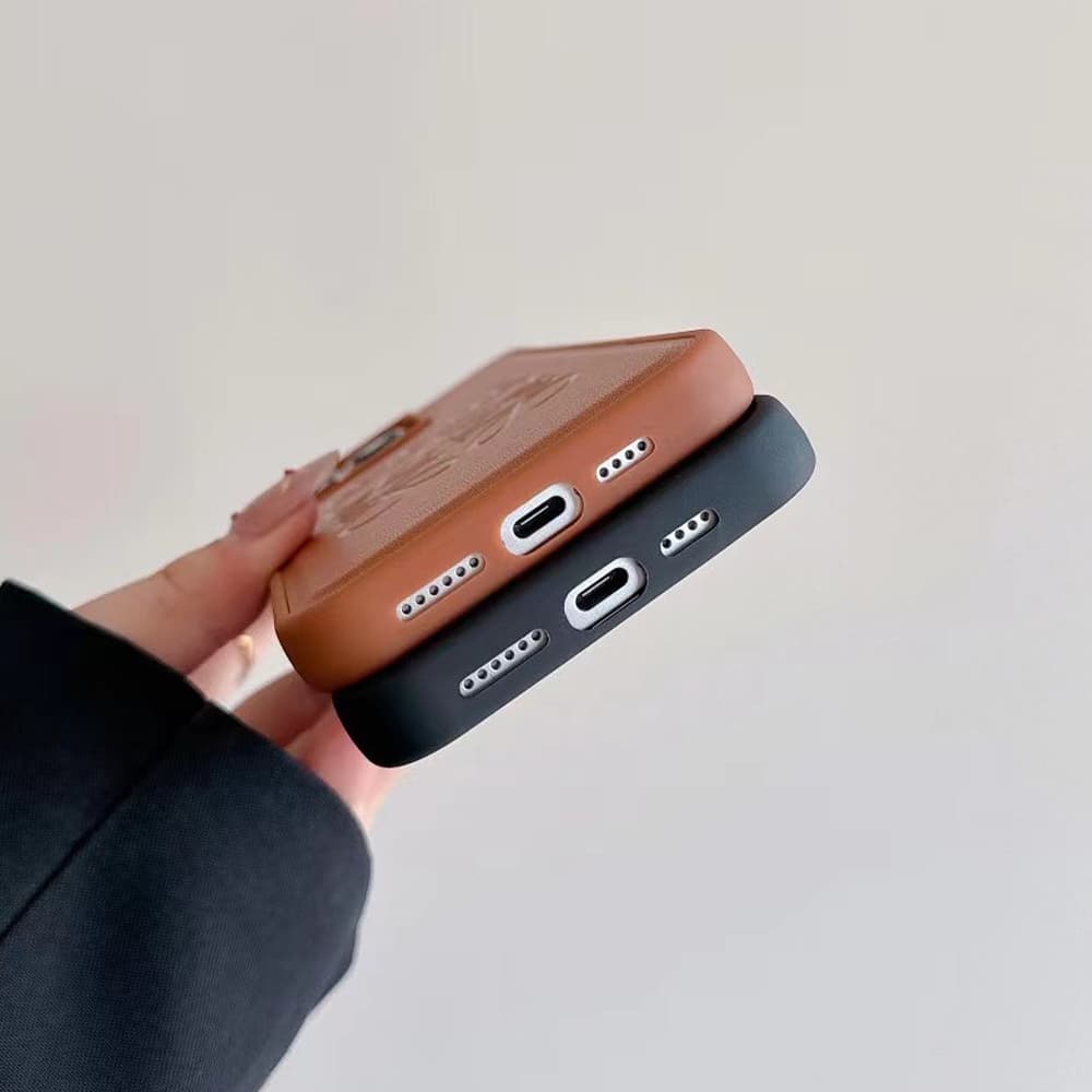 Loewe Embossed Logo & Text iPhone Case (2 Colors)