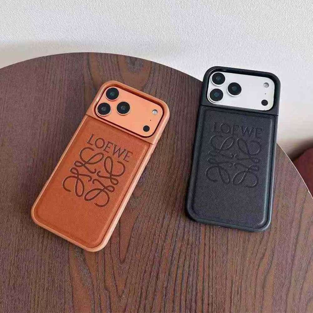 Loewe Embossed Logo & Text iPhone Case (2 Colors)