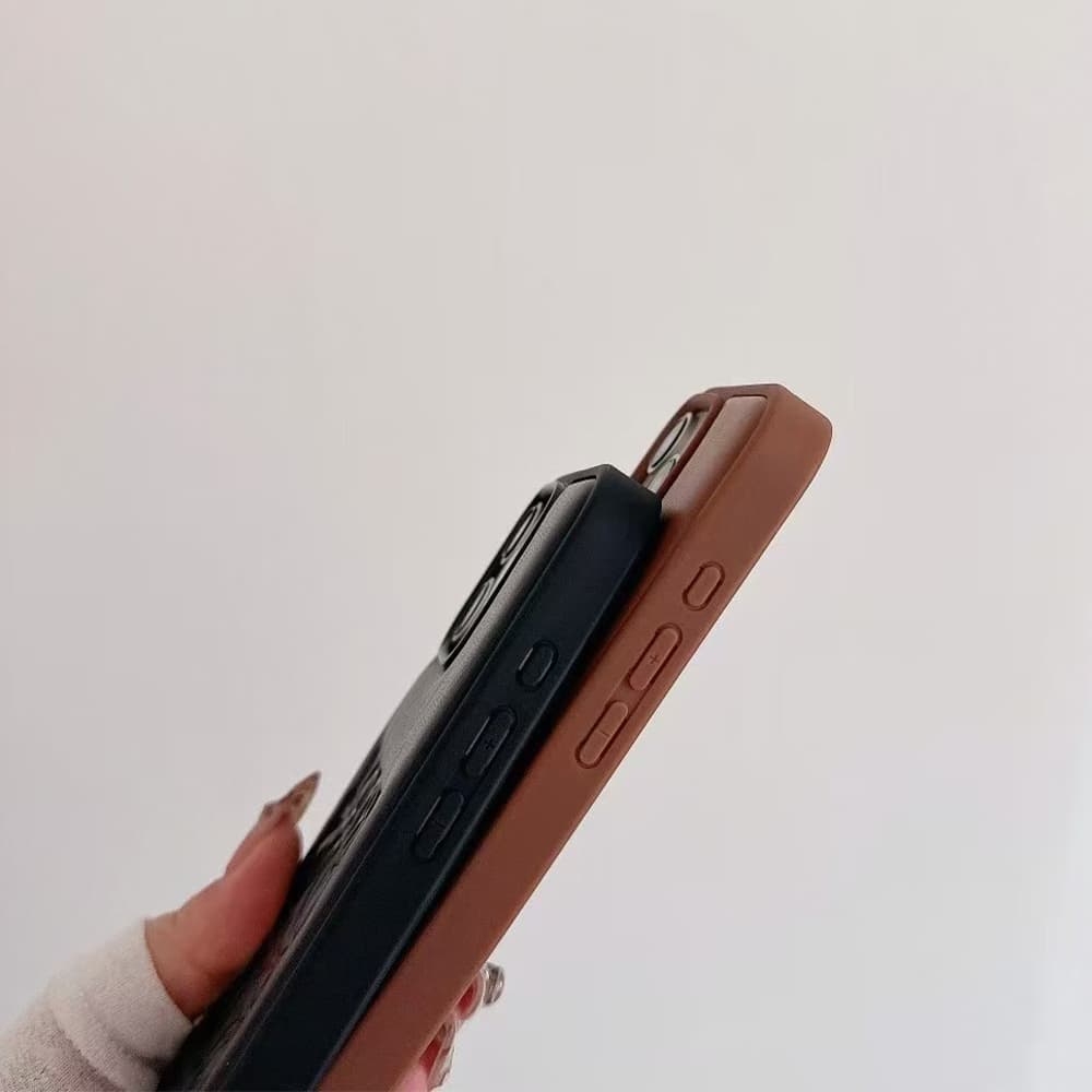 Loewe Gold Logo & Embossed Text iPhone Case (2 Colors)