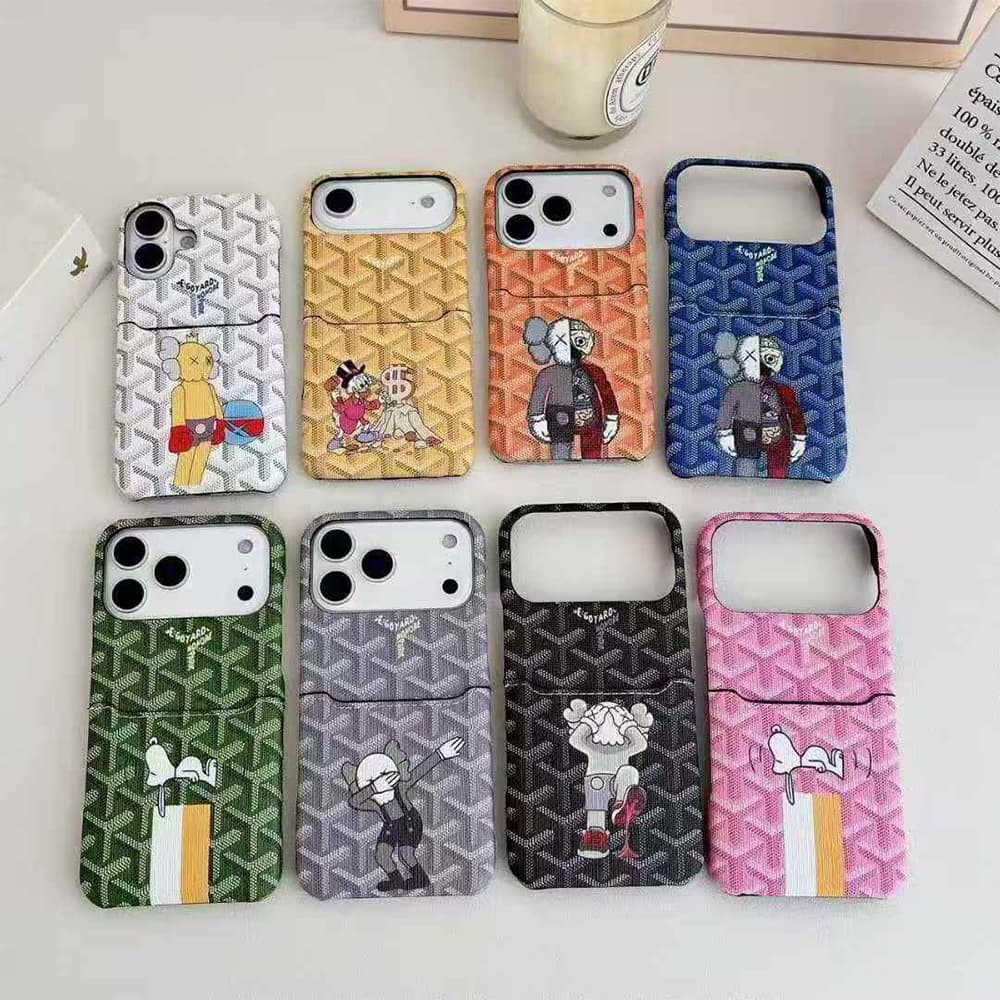 Goyard Classic Print X Cartoon Art iPhone Case (8 Colors)