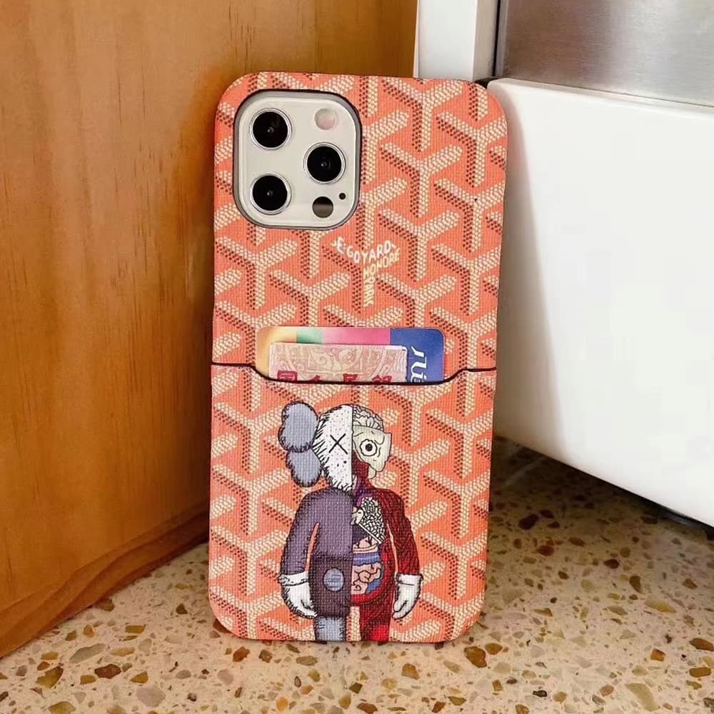 Goyard Classic Print X Cartoon Art iPhone Case (8 Colors)