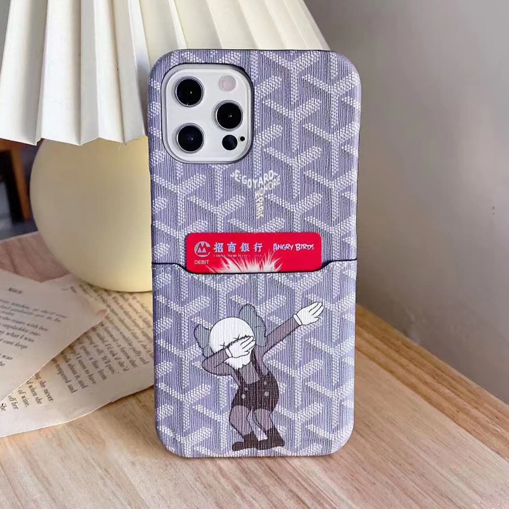 Goyard Classic Print X Cartoon Art iPhone Case (8 Colors)
