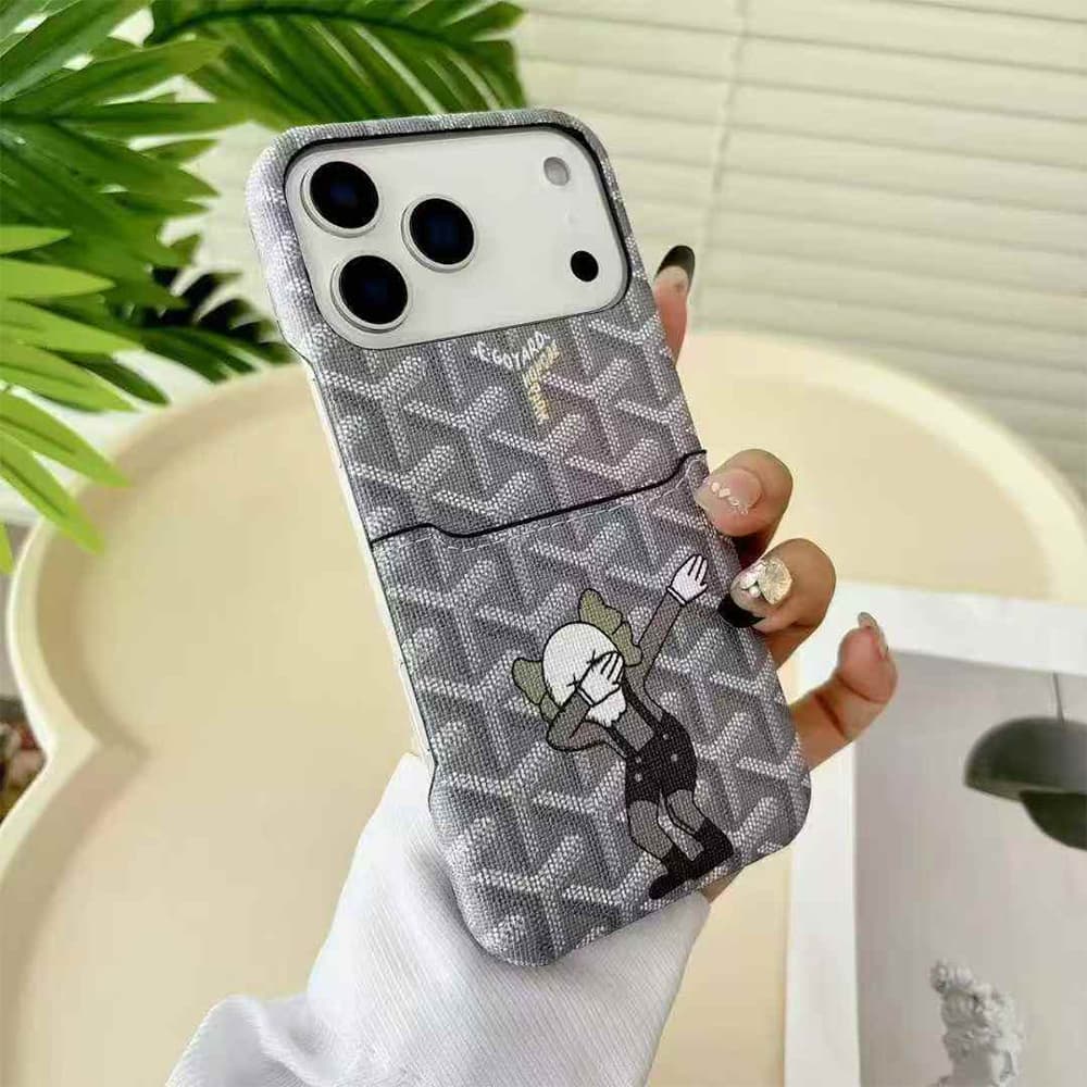 Goyard Classic Print X Cartoon Art iPhone Case (8 Colors)