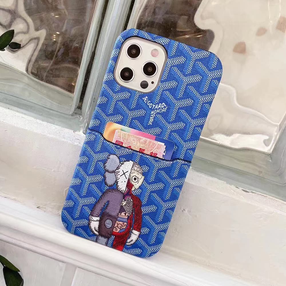Goyard Classic Print X Cartoon Art iPhone Case (8 Colors)