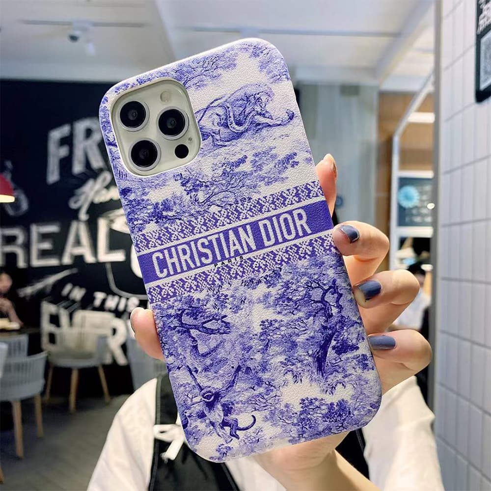 Dior Artistic Print & Logo iPhone Case (4 Colors)