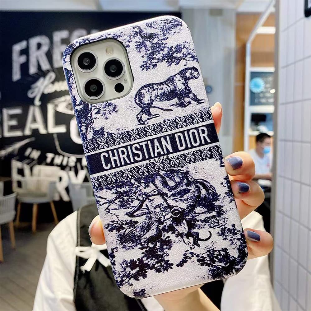 Dior Artistic Print & Logo iPhone Case (4 Colors)