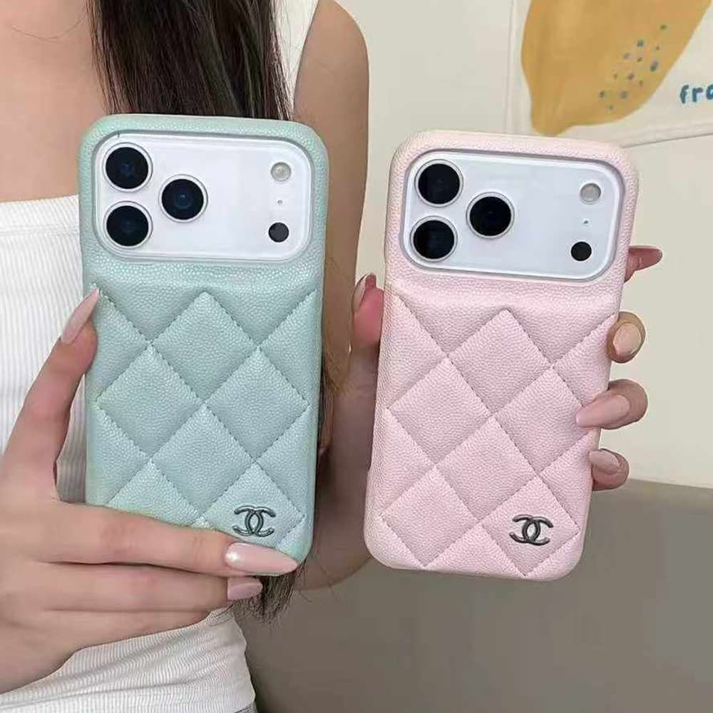 Chanel Caviar-like Quilted CC Logo iPhone Case (4 Colors)