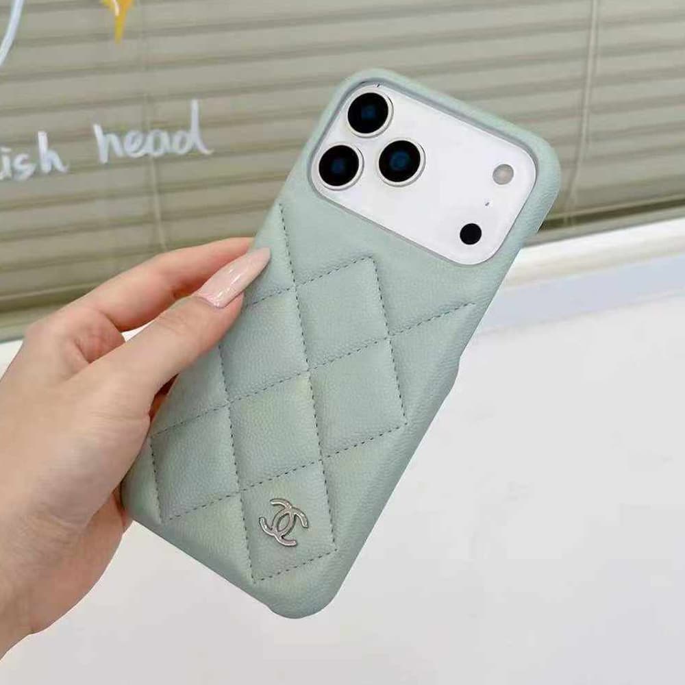 Chanel Caviar-like Quilted CC Logo iPhone Case (4 Colors)