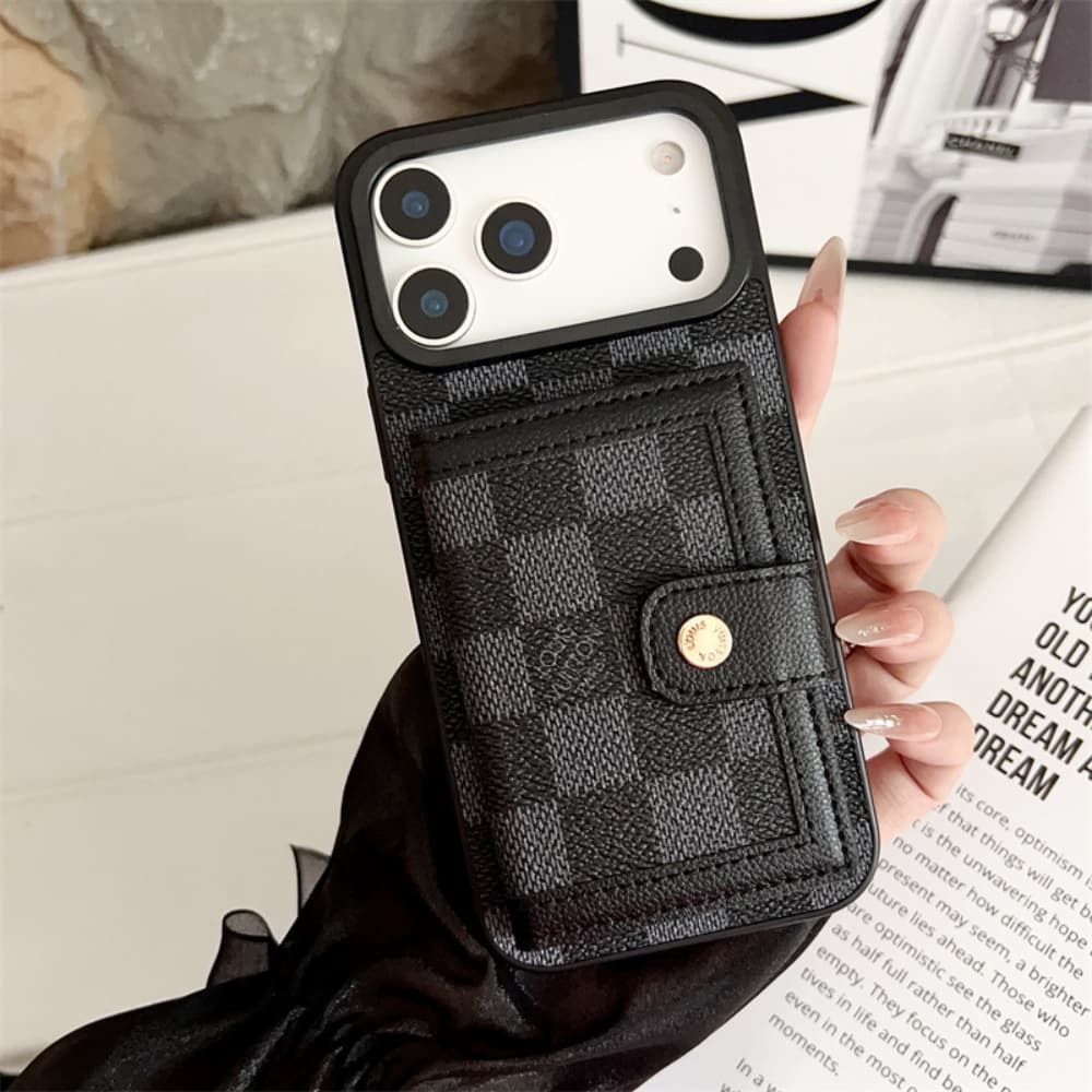 LV & Gucci Foldable Card Holder iPhone Case - Monogram/GG Print