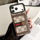 LV & Gucci Foldable Card Holder iPhone Case - Monogram/GG Print