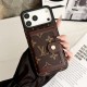 LV & Gucci Foldable Card Holder iPhone Case - Monogram/GG Print