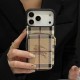 LV & Burberry Zip Pouch Monogram/Check Print iPhone Case