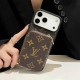 LV & Burberry Zip Pouch Monogram/Check Print iPhone Case