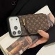 LV & Burberry Zip Pouch Monogram/Check Print iPhone Case