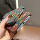 YSL Vintage Floral & Butterfly iPhone Case with Metal Logo