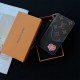 Louis Vuitton Denim & Leather Flip Cover iPhone Case