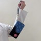 Louis Vuitton Denim & Leather Flip Cover iPhone Case