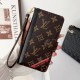 LV & Gucci Flip Leather iPhone Case with Short Strap