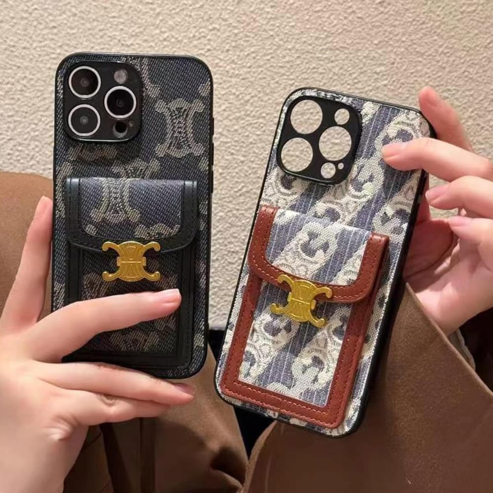Celine Precise Hole Triomphe iPhone Case - Card Holder
