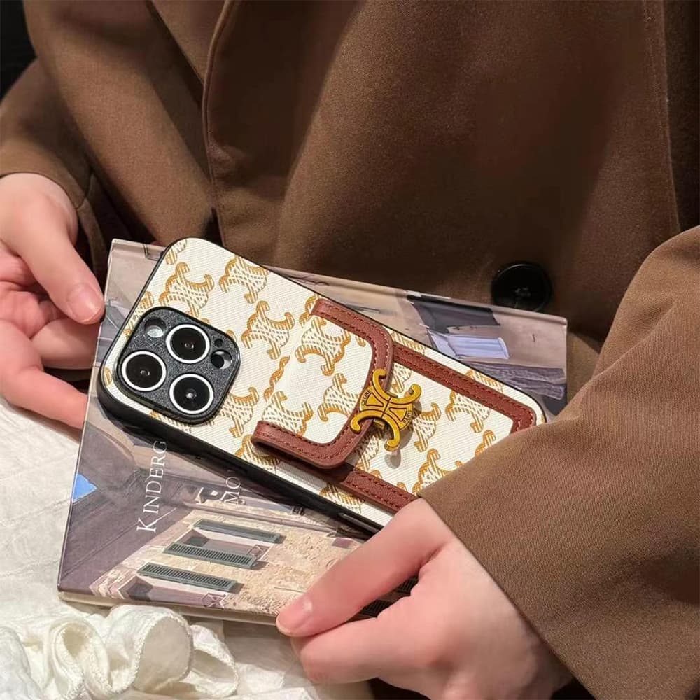 Celine Precise Hole Triomphe iPhone Case - Card Holder