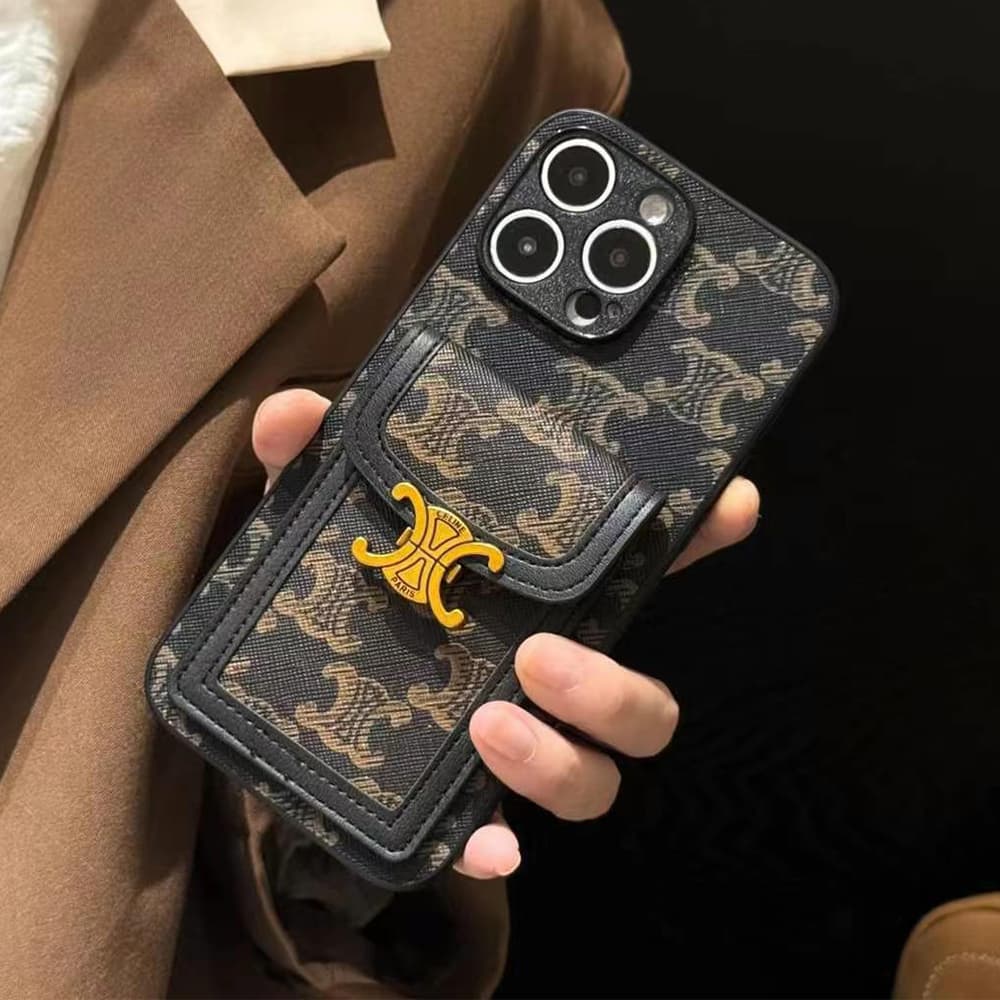 Celine Precise Hole Triomphe iPhone Case - Card Holder