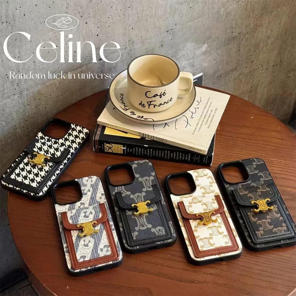 Celine Large Hole Triomphe iPhone Case - Card Holder