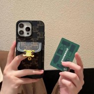 Celine Large Hole Triomphe iPhone Case - Card Holder