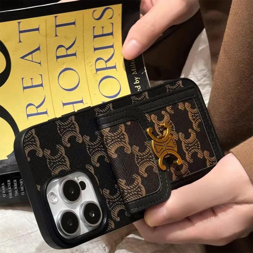 Celine Large Hole Triomphe iPhone Case - Card Holder
