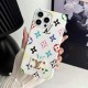 LV Monogram & Leather Patch & Metal Accent iPhone Case