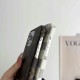 LV Monogram & Leather Patch & Metal Accent iPhone Case