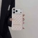Chanel Quilted Pattern with Gold Logo iPhone Case
