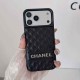 Chanel Quilted Pattern with Gold Logo iPhone Case