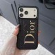 Dior Quilted Pattern with Metallic Logo iPhone Case