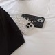 Dior Quilted Pattern with Metallic Logo iPhone Case
