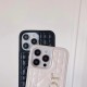 Dior Quilted Pattern with Metallic Logo iPhone Case